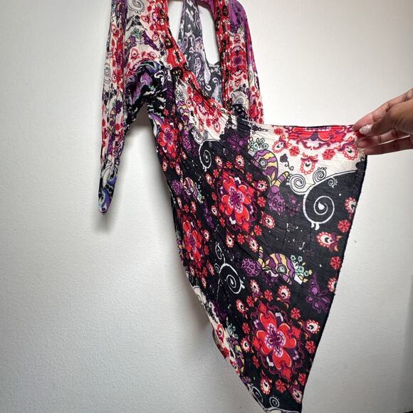 Free People Little Wing Boho Mix Print Kimono Duster Robe OS - Picture 6 of 10